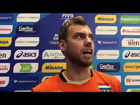 WK Volleybal Mannen, Nederland - Finland, post match interviews