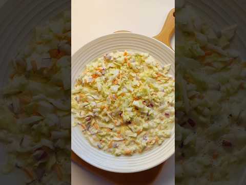 How to Make KFC Coleslaw at Home!🥗🥗🥗#kfc #salad #easyrecipe #vegetables #shorts