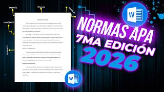 Normas APA 7ma Edicion 2026  | Cómo usar las Normas APA en WORD 7ma Edición