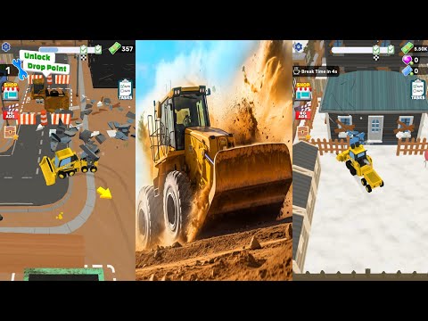 Dozer Demolish: City Tear Down Gameplay Mobile Game Walkthrough All Levels Android Ios #1 - YouTube