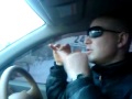 Виталя Джа - читает рэп в машине 