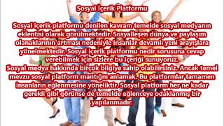 SOSYAL İÇERİK PLATFORMU NEDİR 1