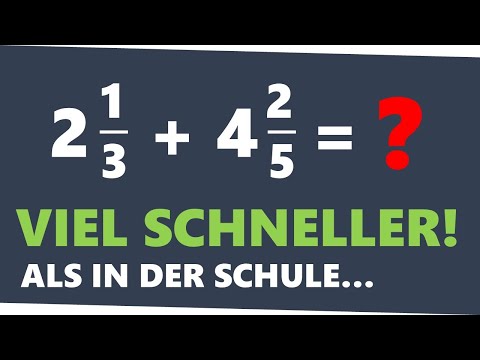 Gemischte Zahlen in Sekunden addieren | So sparst du in Zukunft enorm viel Zeit! #stud3s