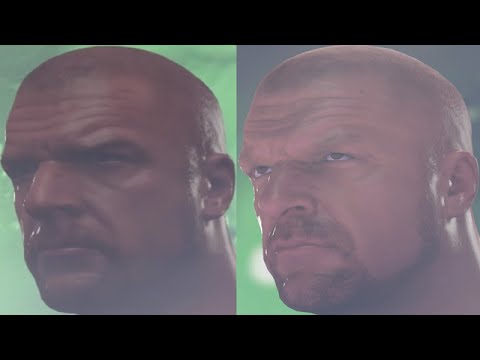 WWE 2K16 vs WWE 2K15 Superstar Face Comparison (John Cena, Triple H, King Barret & Stone Cold!)