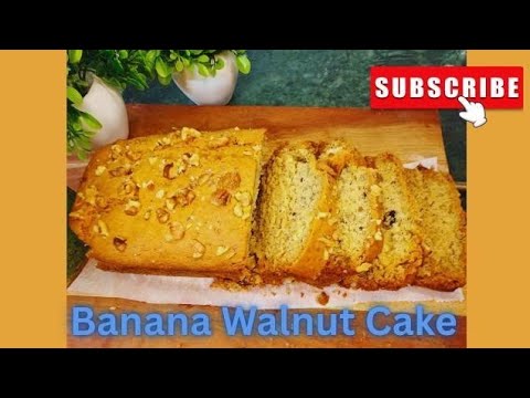 Banana Walnut Cake | Spongy and tasty homemade cake | Eggless banana cake #neelimaskitchen