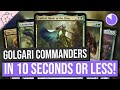 Golgari Commanders in 10 Seconds or Less | EDH | Commander Choices | Magic the Gathering | Commander