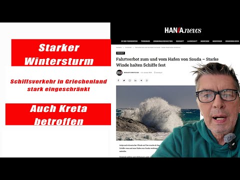 Fährverkehr gestoppt – so wirkt sich der Sturm auf Kreta und Athen aus -Kreta/Crete/Griechenland2026