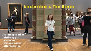 オランダ生活 | マーケット🧺💐🧀, 美術館, ちょっぴり遠出🚙, アフターヌーンティ🧁