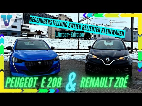 Renault Zoe Riviera & Peugeot e208 GT - Comparison, range, etc. [German 4K] | Vision E Drive #144