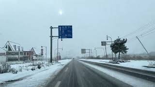 [4K] Driving in the Snow (Part 1) | Hokkaido, Japan