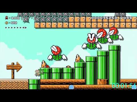 Super Mario Maker - 100 Mario Challenge Easy 4:27