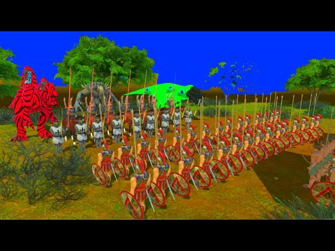 SPARTA Defend Medieval Castle vs Huge Armies (100 SUB SPECIAL❤️✔️)- Animal Revolt Battle Simulator