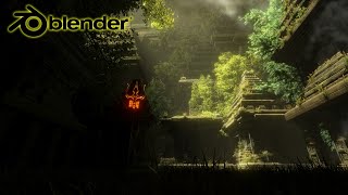 Creating a Moody shiv Old Temple Environment in Blender | Time-lapse Tutorial @maxhayart