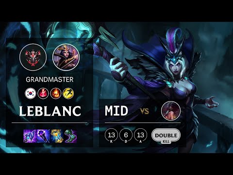 LeBlanc Mid vs Akali - KR Grandmaster Patch 10.25b