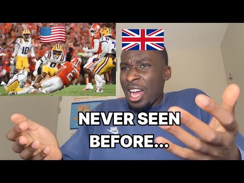 British Guy Watches First EVER College Football Game 👀 LSU vs Clemson Reaction