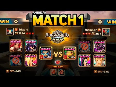 THOMPSIN vs EDWARD. SWC2022 AMERICAS Preliminary (BO3) - Summoners War