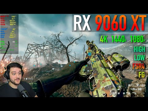 RX 9060 XT 16 ГБ — Battlefield 6 — 1080p, 1440p, 4K — низкие и высокие настройки!