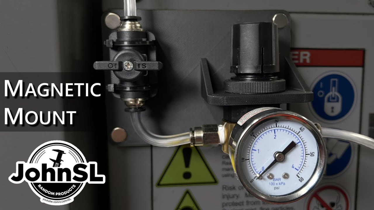 Magnetic 3D Print: Air Regulator + Ball Valve