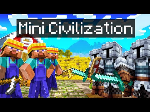 100 Players Simulate Mini Civilization in Minecraft Hardcore...