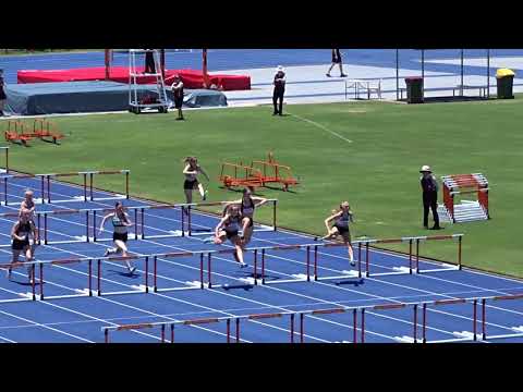 100m Hurdles U18 Women Heptathlon, QSAC, Brisbane 12/01/2019