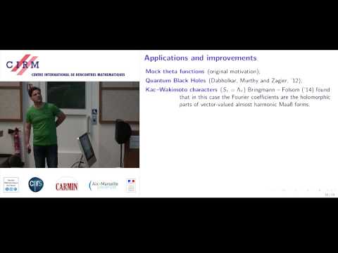 Sander Zwegers: Fourier coefficients of meromorphic Jacobi forms