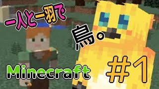 【Minecraft】ピースフル卒業したての初心者　アラカンみるきーと一羽でマインクラフト【サバイバル】#1 周辺探索
