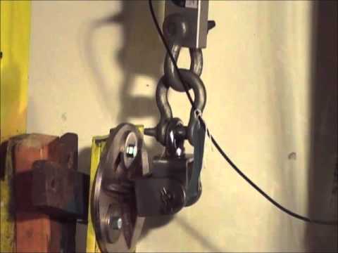 L 7  Testing abseil anchor on the CHR static rig