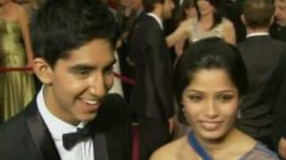 Slumdog Millionaire actors Dev Patel and Freida Pinto