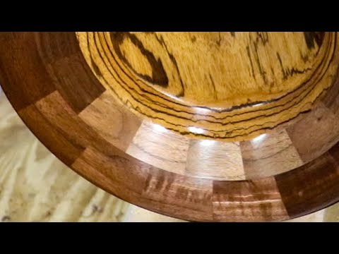 Woodturning Zebrano with Black Walnut