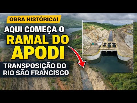 AQUI COMEÇA O RAMAL DO APODI, BARRAGEM DE CAIÇARA, PARAÍBA.