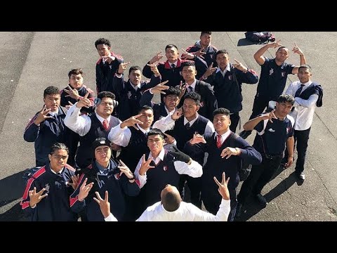 Kelston Boys performs a Haka for the Hp boyz