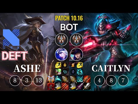 DRX Deft Ashe vs Caitlyn Bot - KR Patch 10.16