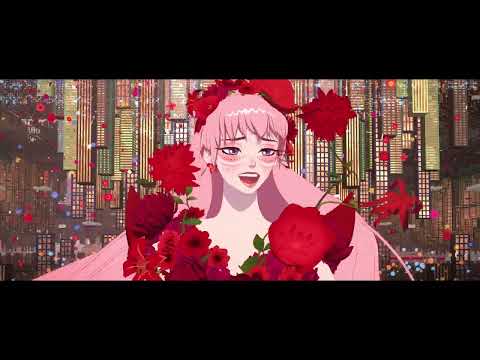 English dub trailer frame for Mamoru Hosoda’s BELLE showing the virtual diva atop a whale in U