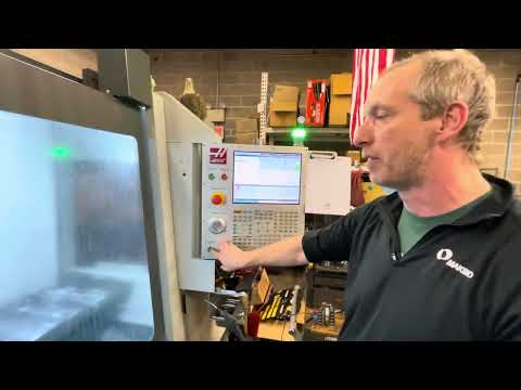 Checking hole size on a Haas with probe. #haas #cncmachining #machining