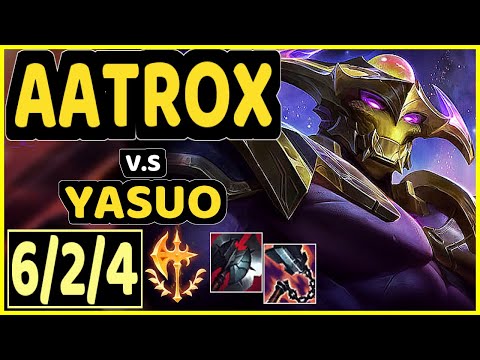 HASHINSHIN (AATROX) vs YASUO - 6/2/4 KDA TOP GAMEPLAY - NA Ranked DIAMOND