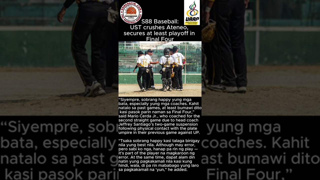 UAAP Men's Baseball: UST eliminates Ateneo