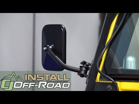 Jeep Wrangler JK Rugged Ridge Exterior Mirror Quick Release Rectangular Pair 2007-2018 Installation