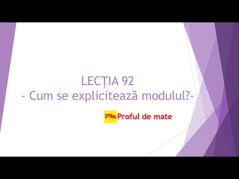 LECȚIA 92: Cum se explicitează modulul? #profuldemate #REZOLVteme #matematica #modul #explicitare