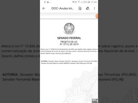 Poucos detalhes do PL 3713/2019 PORTE DE ARMA PARA VIGILANTE