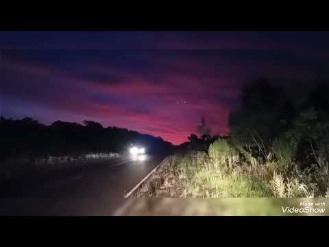 Hermoso atardecer en Misiones, Argentina. De Cerro Cora' a ruta 12.