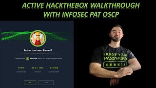 HackTheBox CTF Boot-2-Root - Active Walkthrough AD, GPP, Kerberoasting OSCP with InfoSec Pat 2022