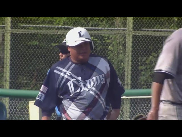 【ファーム】反撃開始!! ライオンズ・渡部健人 満塁のチャンスでライト前へのタイムリー!! 2024年7月5日 埼玉西武ライオンズ 対 読売ジャイアンツ