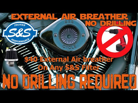 How-To External Air Breather On Any M8 S&S Air Filter Without Drilling - $40 Breather Mod