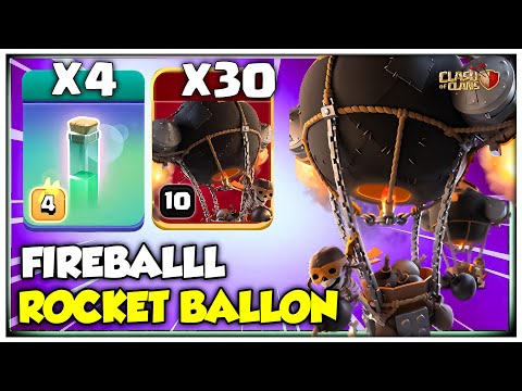 Th14 Rocket Balloon Attack | Th14 FireBall Attack | Best Th14 Attack Strategy in Clash of Clans