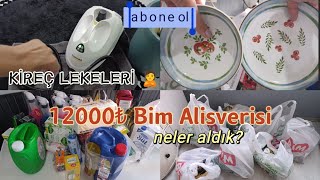 BUHAR MAKİNESİ KİREÇ LEKELERİNDE ETKİLİ Mİ? 🤔 12 BİN TL BİM ALIŞVERİŞİ 🛍️ #bimak