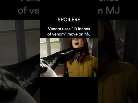 MJ takes 19 inches of venom😱#spiderman2