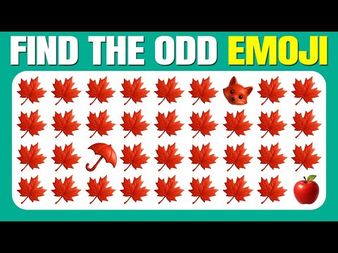 Find the ODD Emoji Out - Nature Edition 🍁🦊☂️ | Easy, Medium, Hard - Emoji Quiz