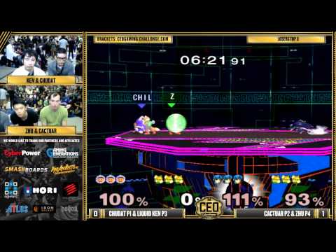 CEO 2015 - Chudat & Liquid Ken Vs. Cactuar & Zhu - SSBM Losers Top 8 - Smash Melee