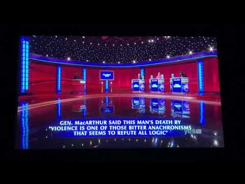Final Jeopardy, PROFESSOR’S TOURNAMENT Day 3 - “20th Century People” (12/8/21)
