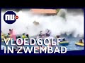 'Tsunami' in Chinees waterpark slaat tientallen bezoekers omver | NU.nl